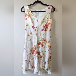 KAY UNGER Vintage Y2K Silk Babydoll Dress, Floral, Flirty, Size 4